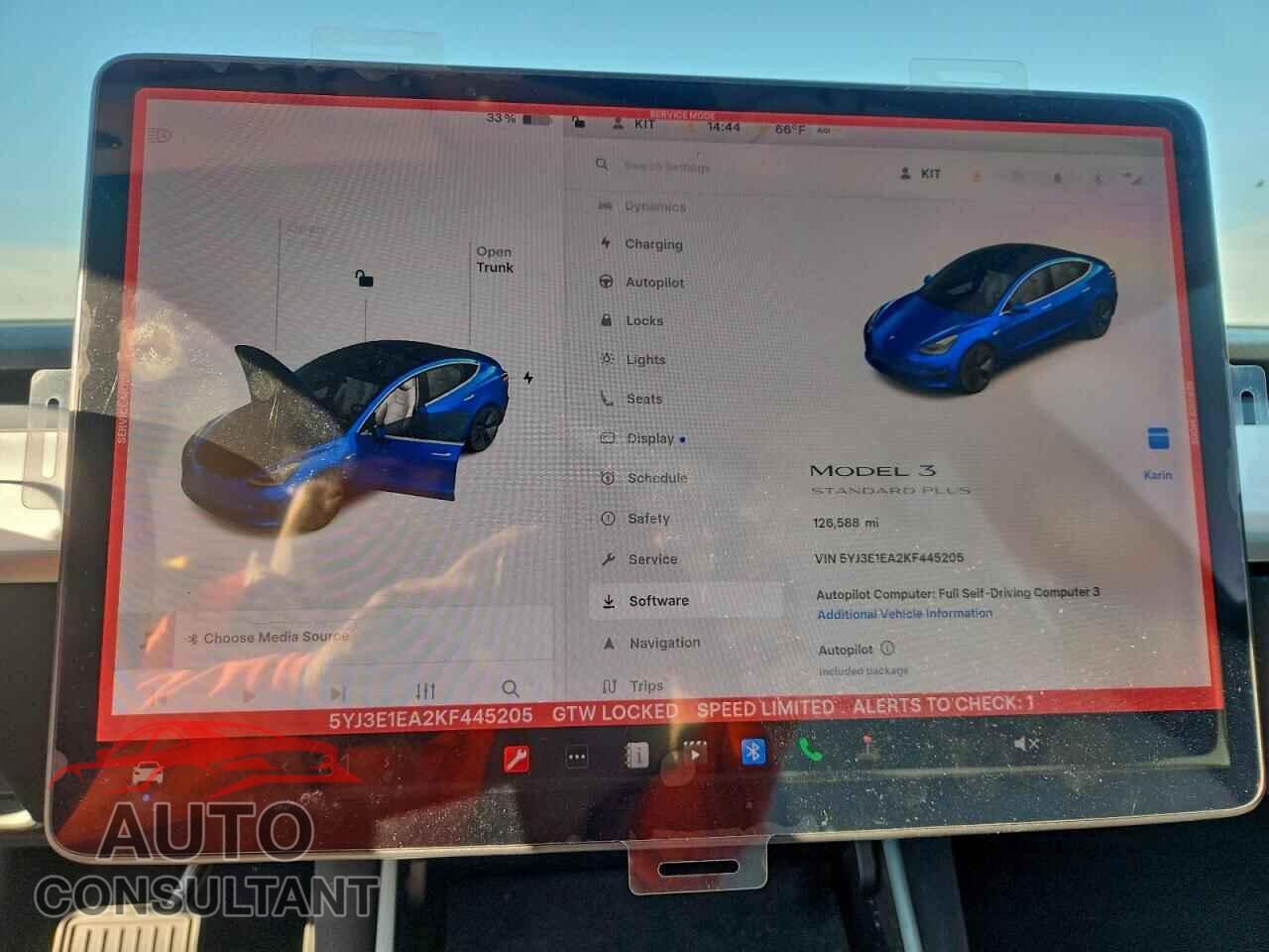 TESLA MODEL 3 2019 - 5YJ3E1EA2KF445205
