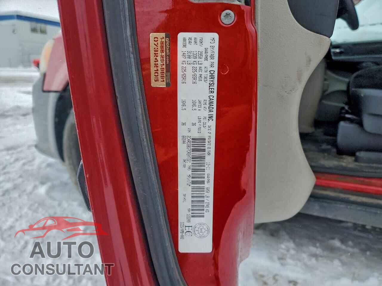 DODGE CARAVAN 2012 - 2C4RDGBG7CR207221