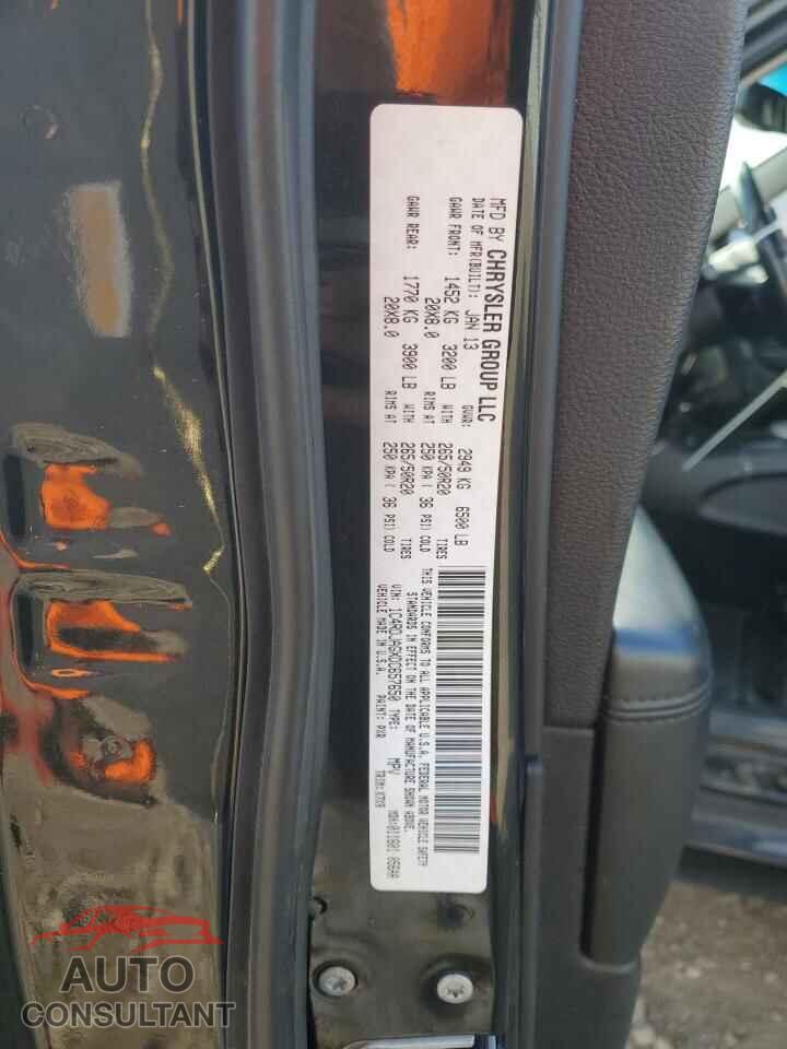 DODGE DURANGO 2013 - 1C4RDJAGXDC657650