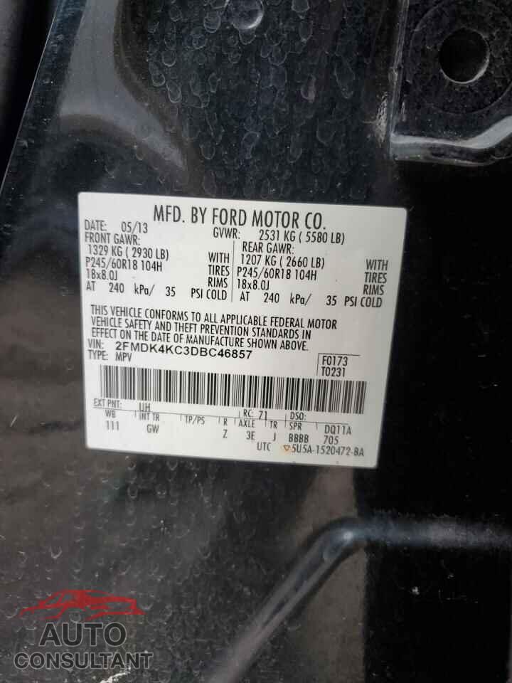 FORD EDGE 2013 - 2FMDK4KC3DBC46857