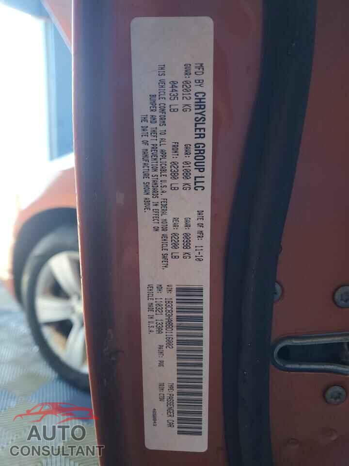 DODGE CALIBER 2011 - 1B3CB3HA8BD116002