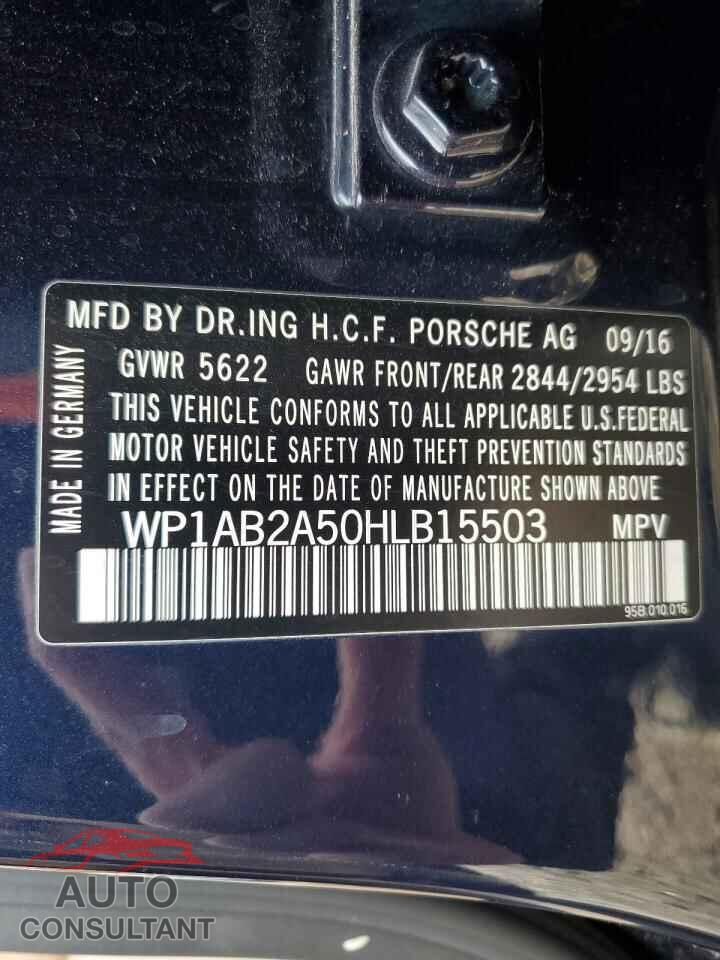 PORSCHE MACAN 2017 - WP1AB2A50HLB15503
