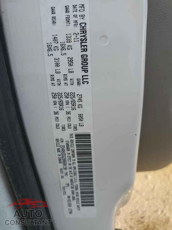DODGE CARAVAN 2011 - 2D4RN3DG2BR680190