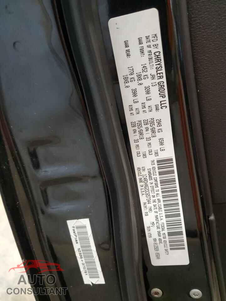 DODGE DURANGO 2013 - 1C4RDHAG2DC657344