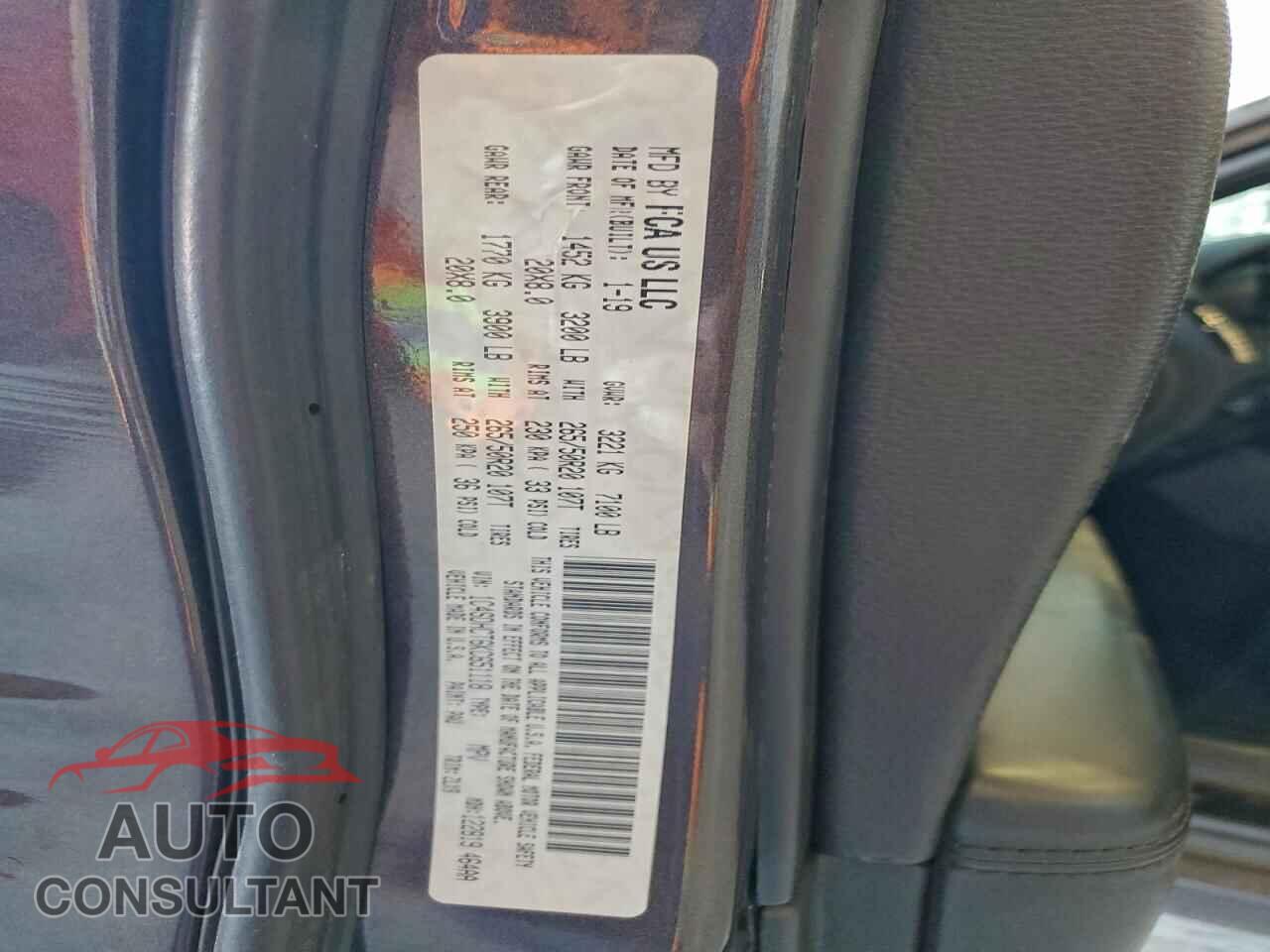 DODGE DURANGO 2019 - 1C4SDHCT6KC651118