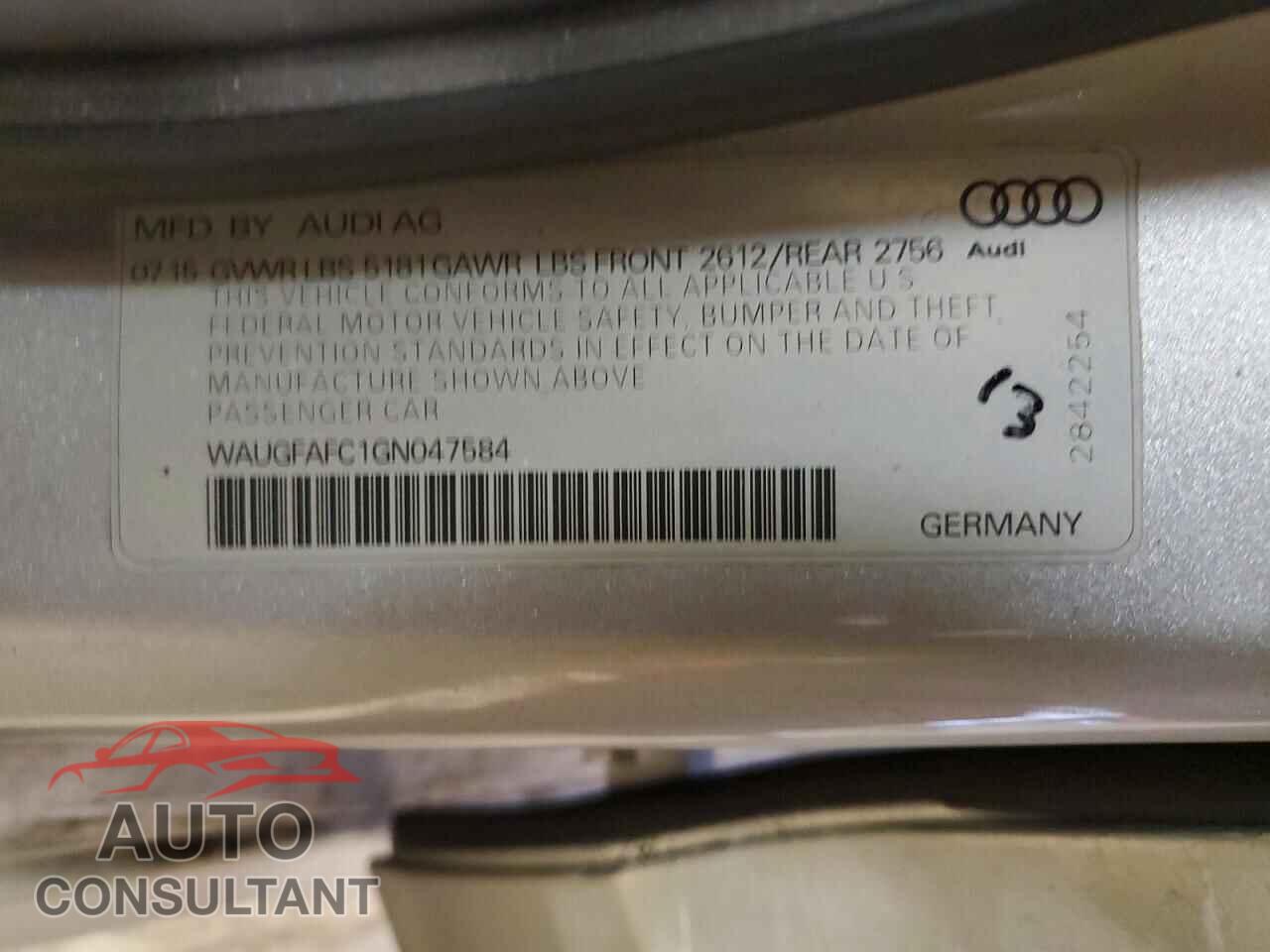 AUDI A6 2016 - WAUGFAFC1GN047584