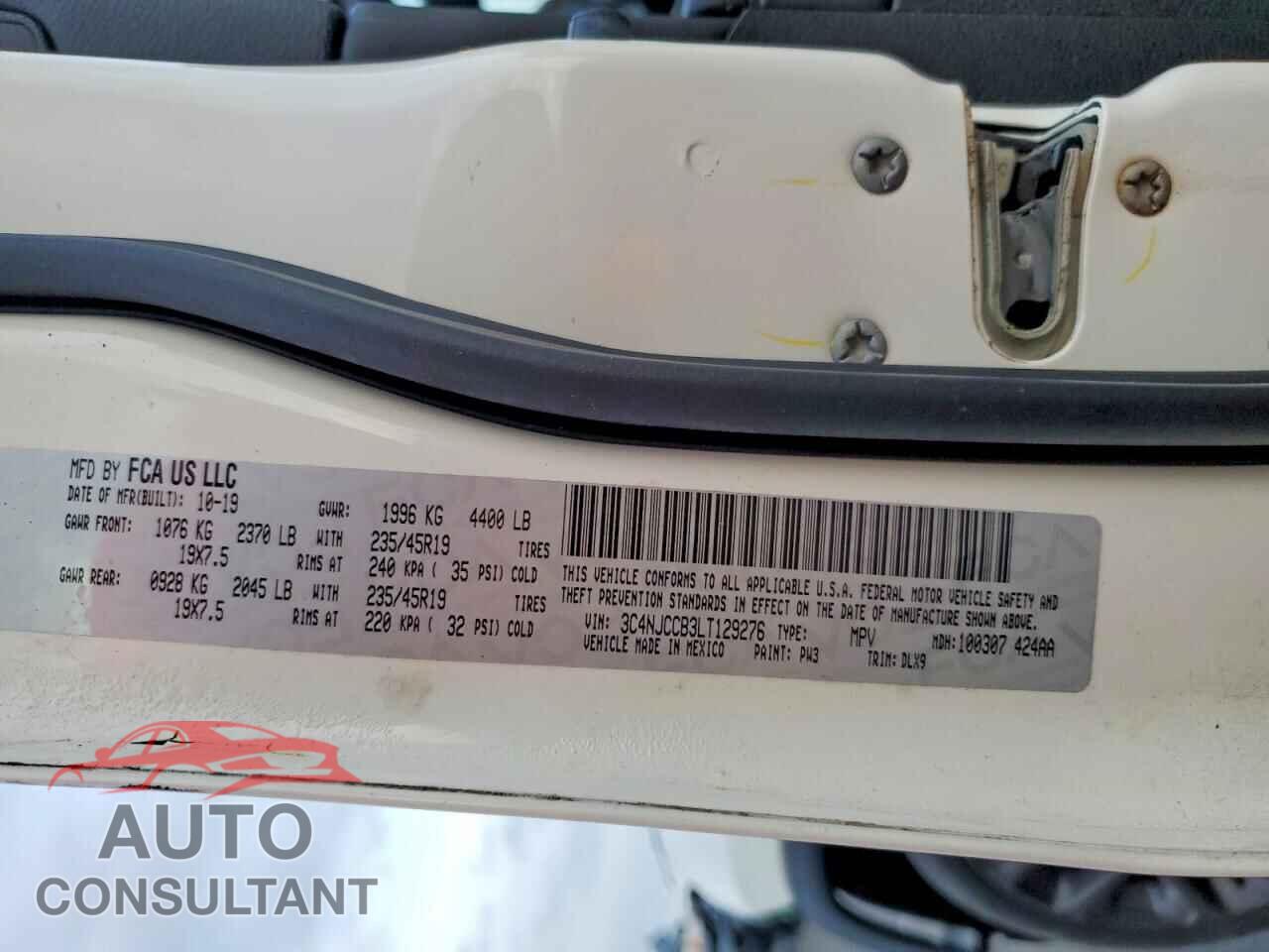 JEEP COMPASS 2020 - 3C4NJCCB3LT129276