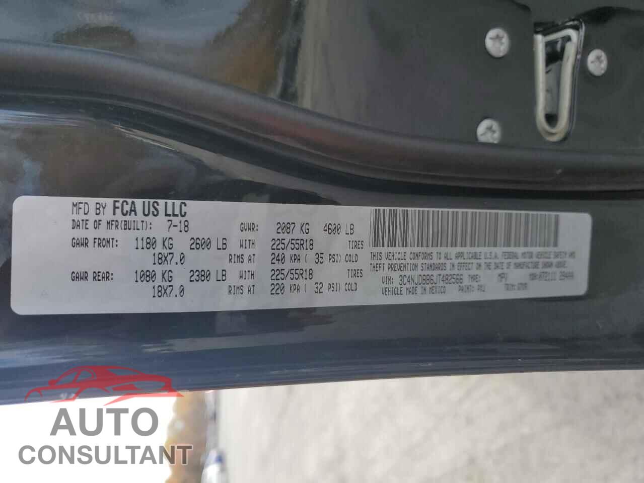 JEEP COMPASS 2018 - 3C4NJDBB6JT482566