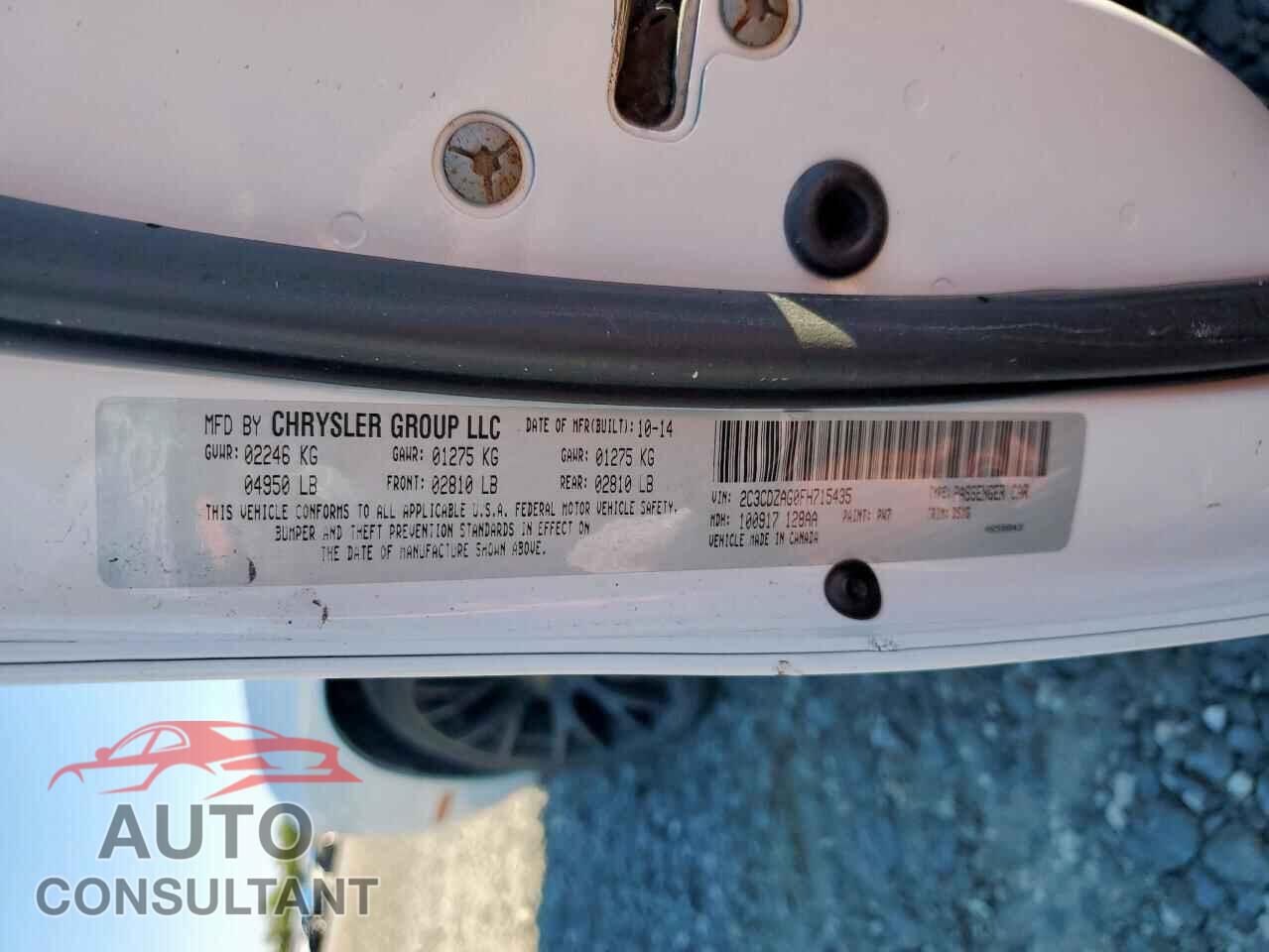 DODGE CHALLENGER 2015 - 2C3CDZAG0FH715435
