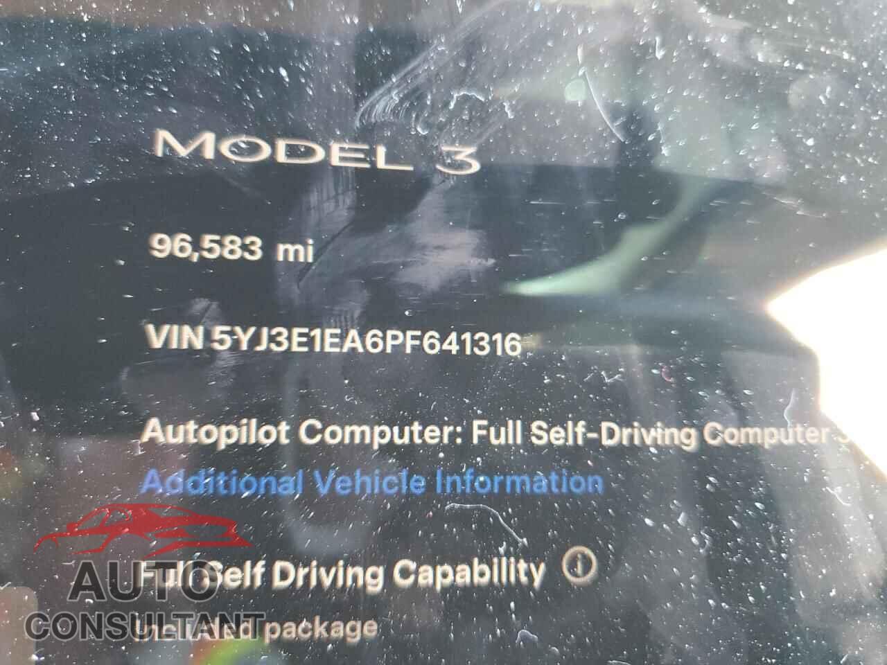 TESLA MODEL 3 2023 - 5YJ3E1EA6PF641316