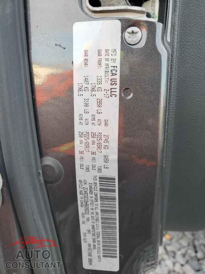 DODGE CARAVAN 2017 - 2C4RDGEG9HR699222