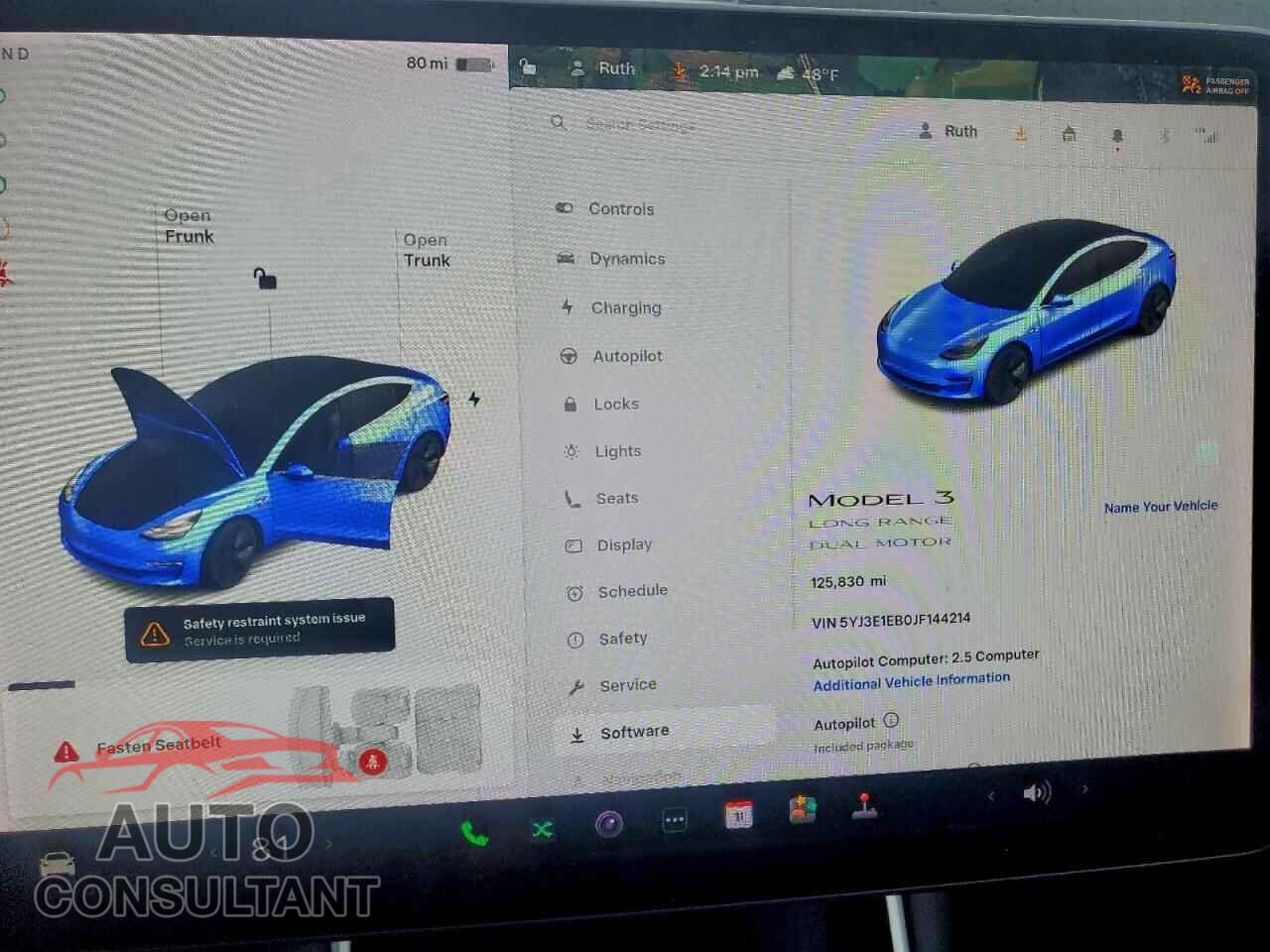 TESLA MODEL 3 2018 - 5YJ3E1EB0JF144214