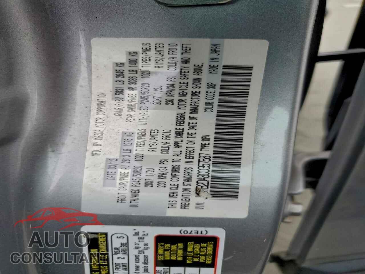 MAZDA CX-9 2012 - JM3TB2DA8C0357587