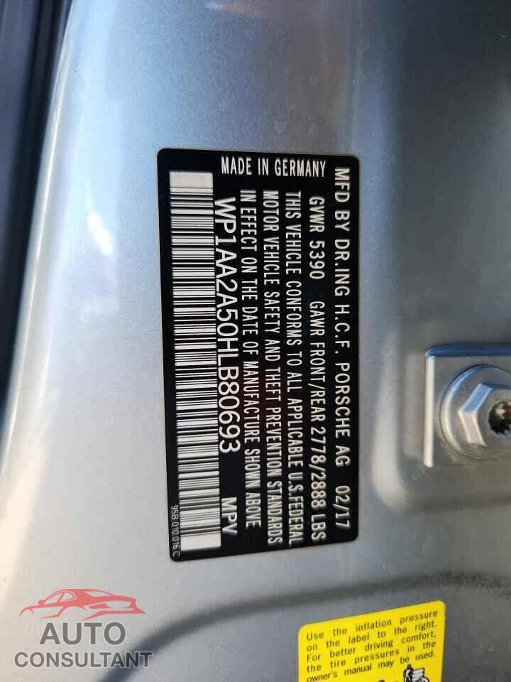 PORSCHE MACAN 2017 - WP1AA2A50HLB80693