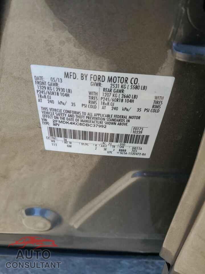FORD EDGE 2013 - 2FMDK4KC8DBC37992