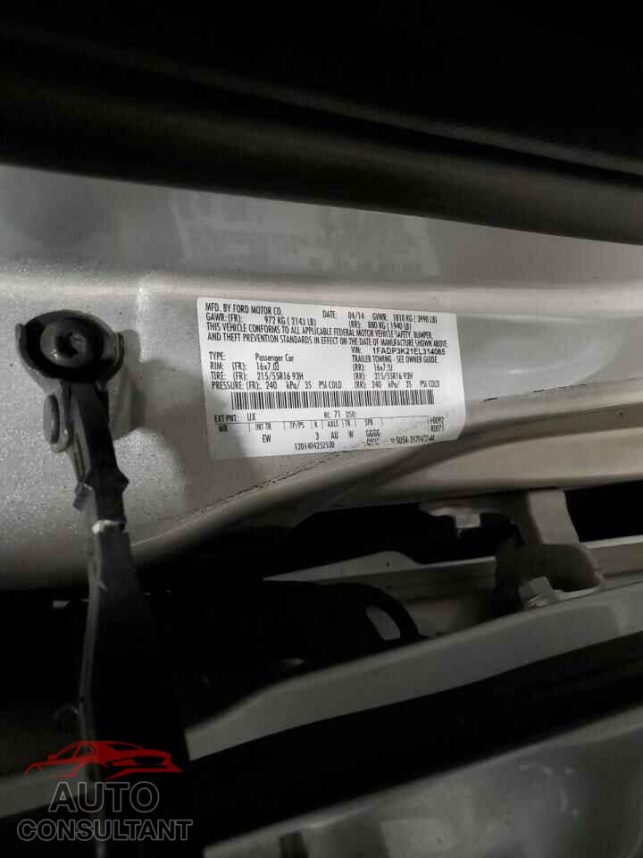 FORD FOCUS 2014 - 1FADP3K21EL314085
