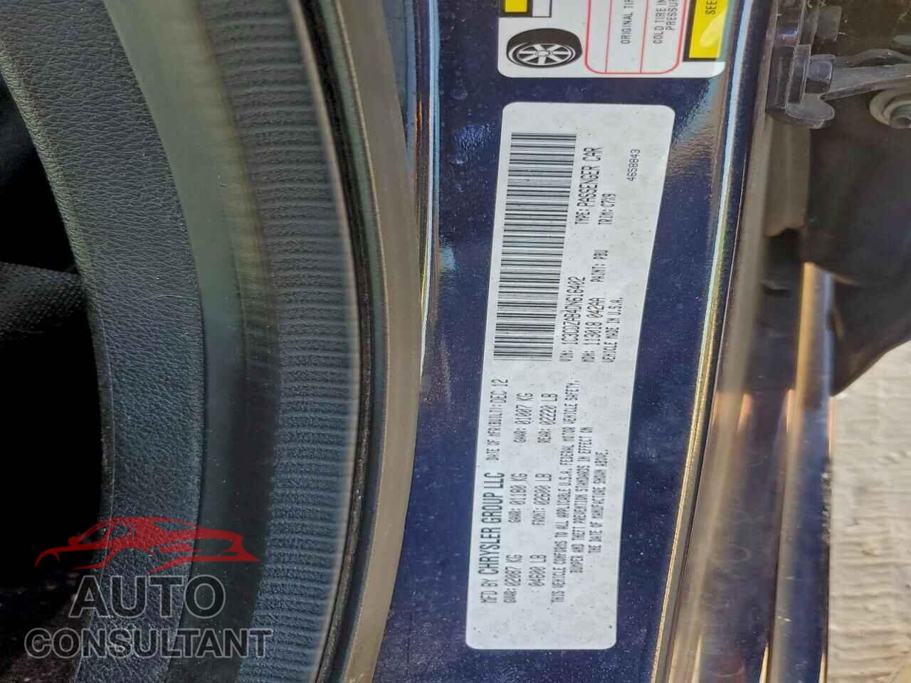 DODGE AVENGER 2013 - 1C3CDZAB4DN616402