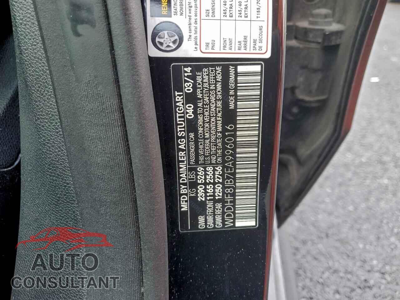 MERCEDES-BENZ E-CLASS 2014 - WDDHF8JB7EA996016