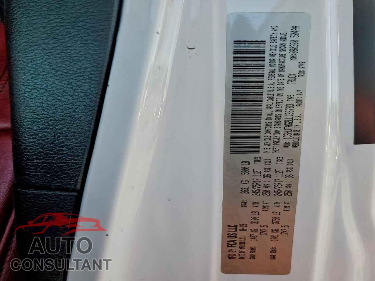 JEEP GLADIATOR 2020 - 1C6HJTAG2LL136783