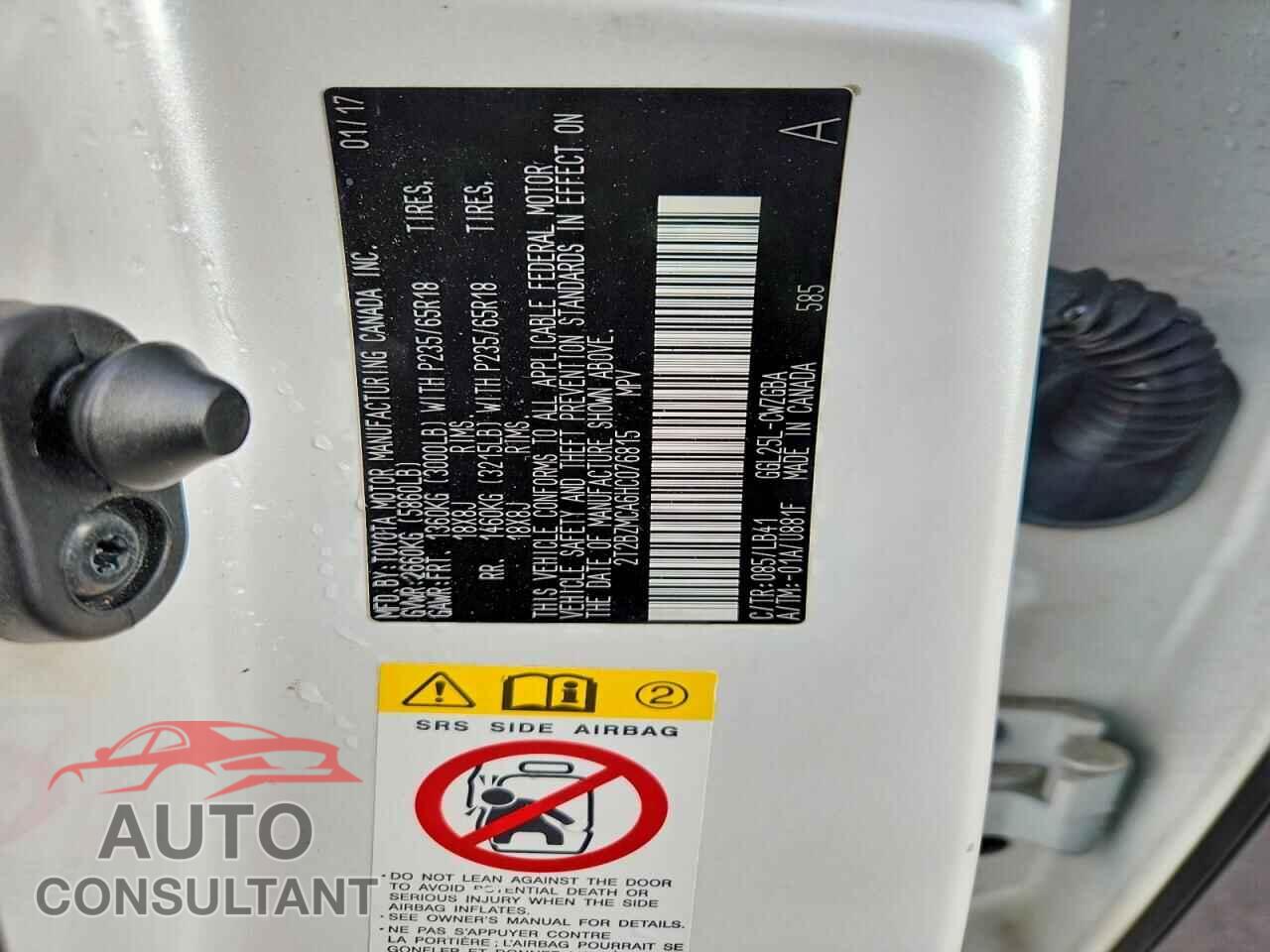 LEXUS RX350 2017 - 2T2BZMCA6HC076815