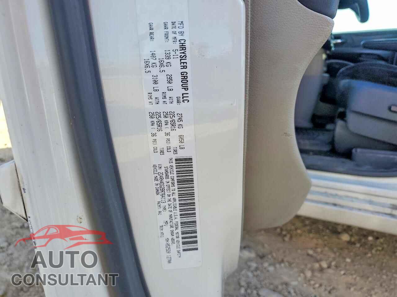 DODGE CARAVAN 2011 - 2D4RN4DG2BR764113