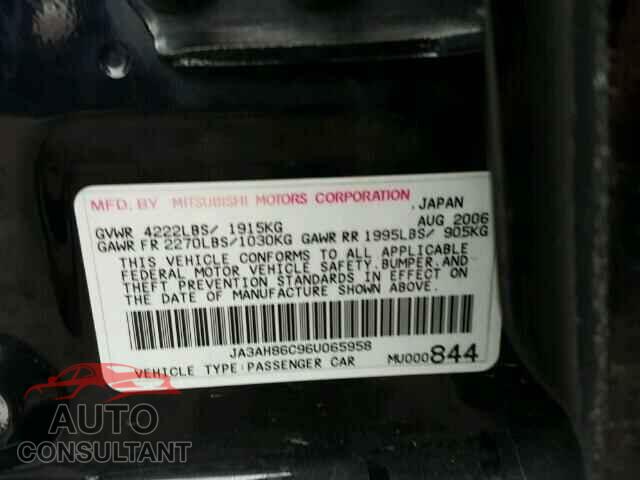 MITSUBISHI EVO 2006 - JA3AH86C96U065958