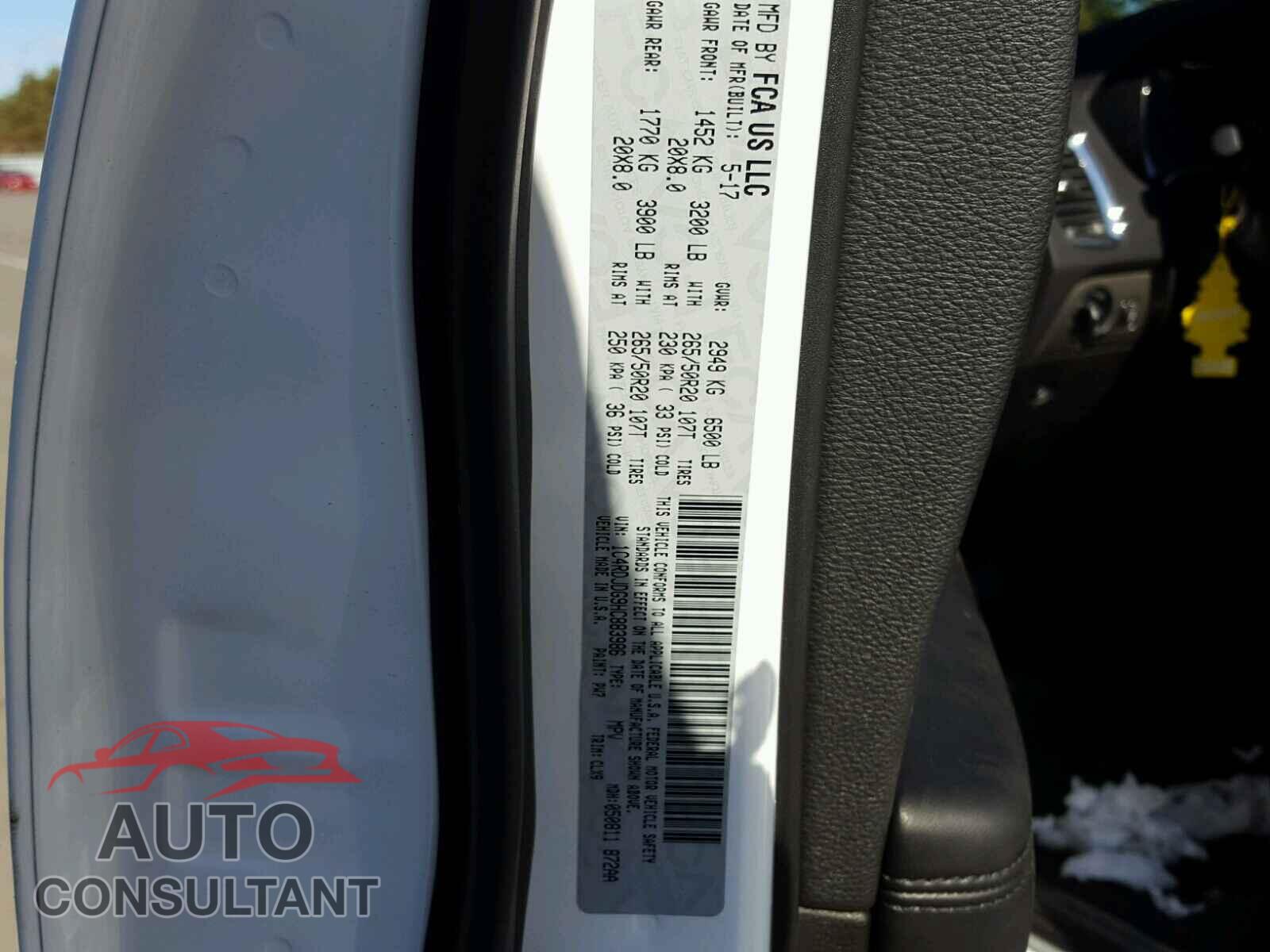 DODGE DURANGO 2017 - 1C4RDJDG9HC883986