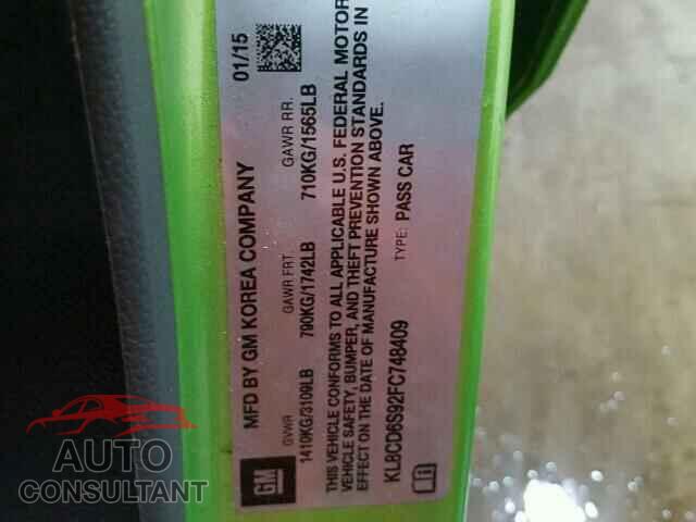 CHEVROLET SPARK 2015 - KL8CD6S92FC748409
