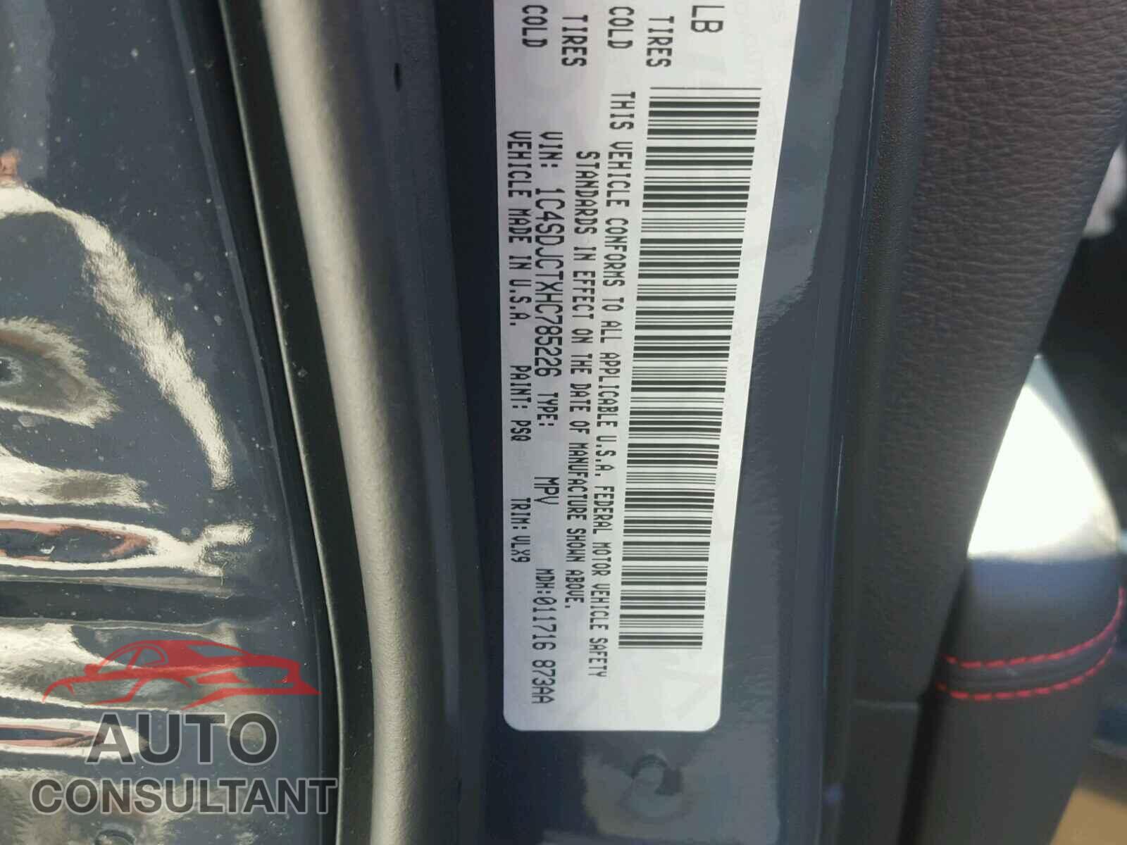 DODGE DURANGO 2017 - 1C4SDJCTXHC785226