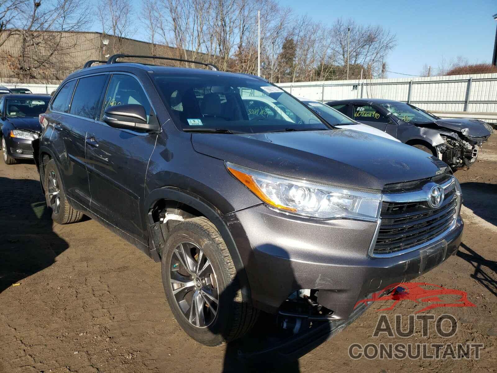 TOYOTA HIGHLANDER 2016 - 5TDJKRFH6GS270308