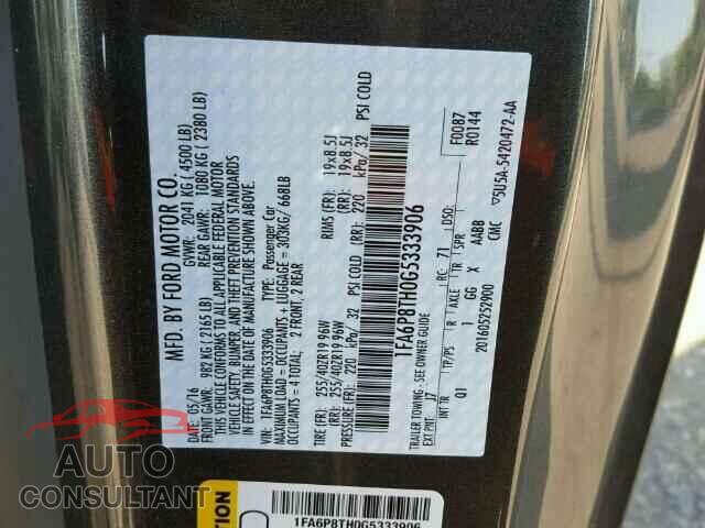 FORD MUSTANG 2016 - 1FA6P8TH0G5333906