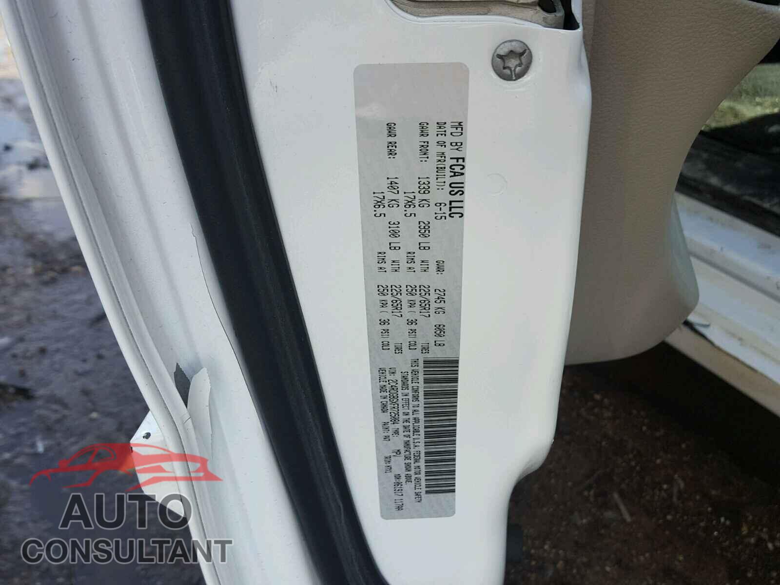 DODGE CARAVAN 2015 - 2C4RDGBGXFR725084