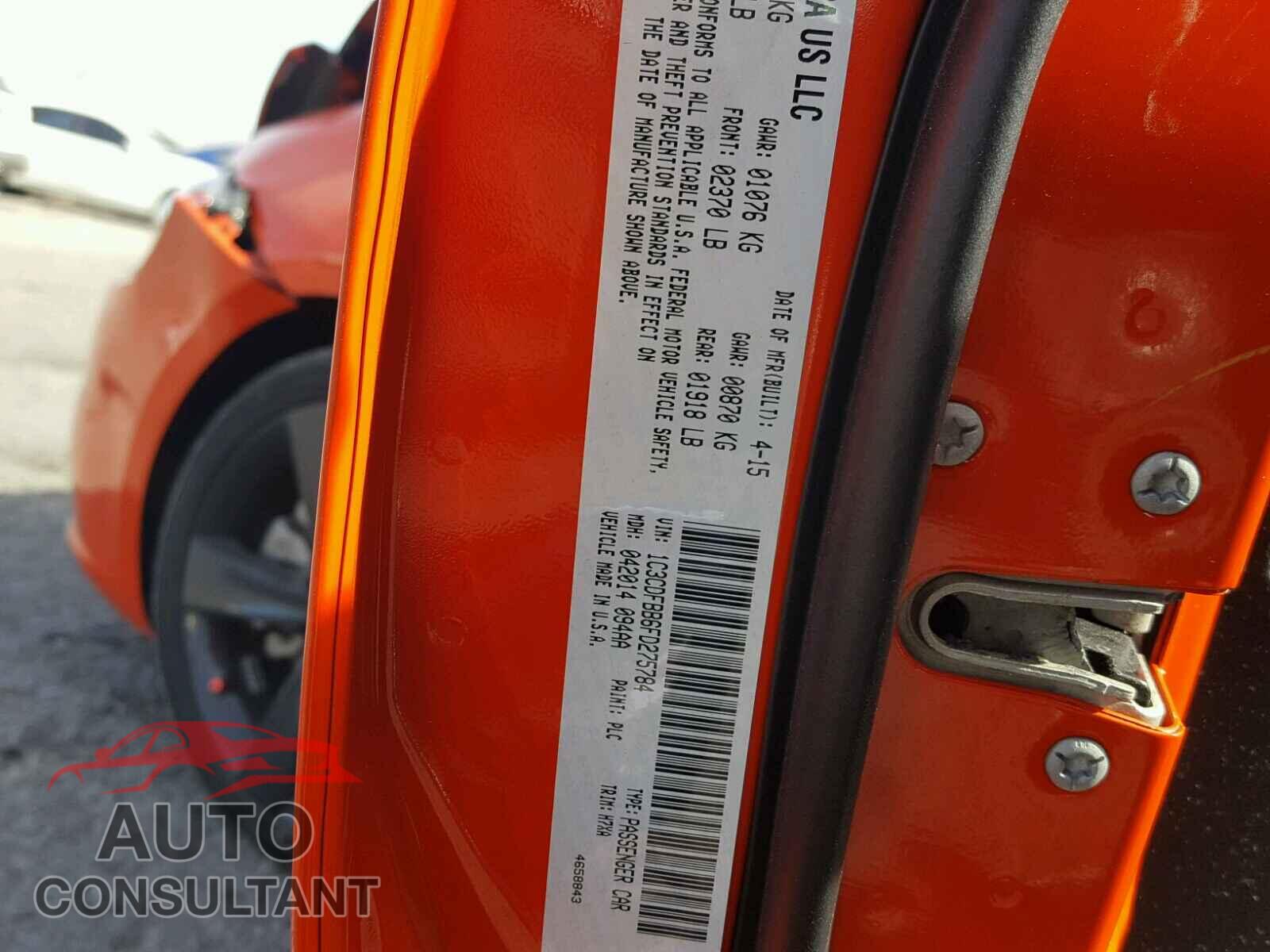 DODGE DART 2015 - 1C3CDFBB6FD275784