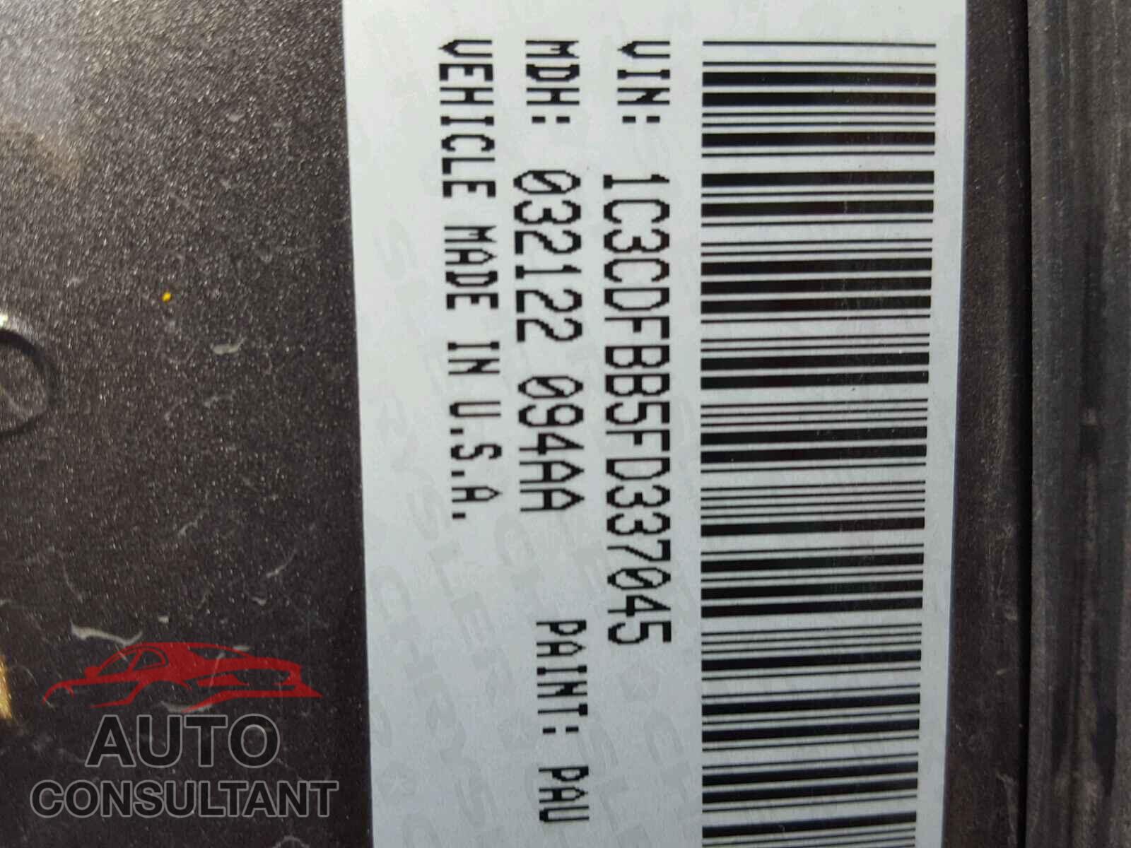 DODGE DART 2015 - 1C3CDFBB5FD337045