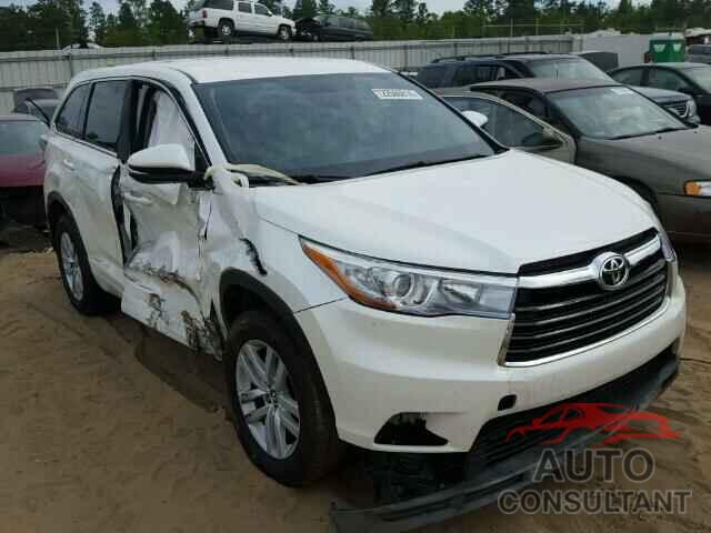 TOYOTA HIGHLANDER 2016 - 5TDZKRFH4GS126016