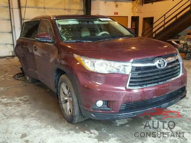 TOYOTA HIGHLANDER 2015 - 5TDJKRFH0FS162233
