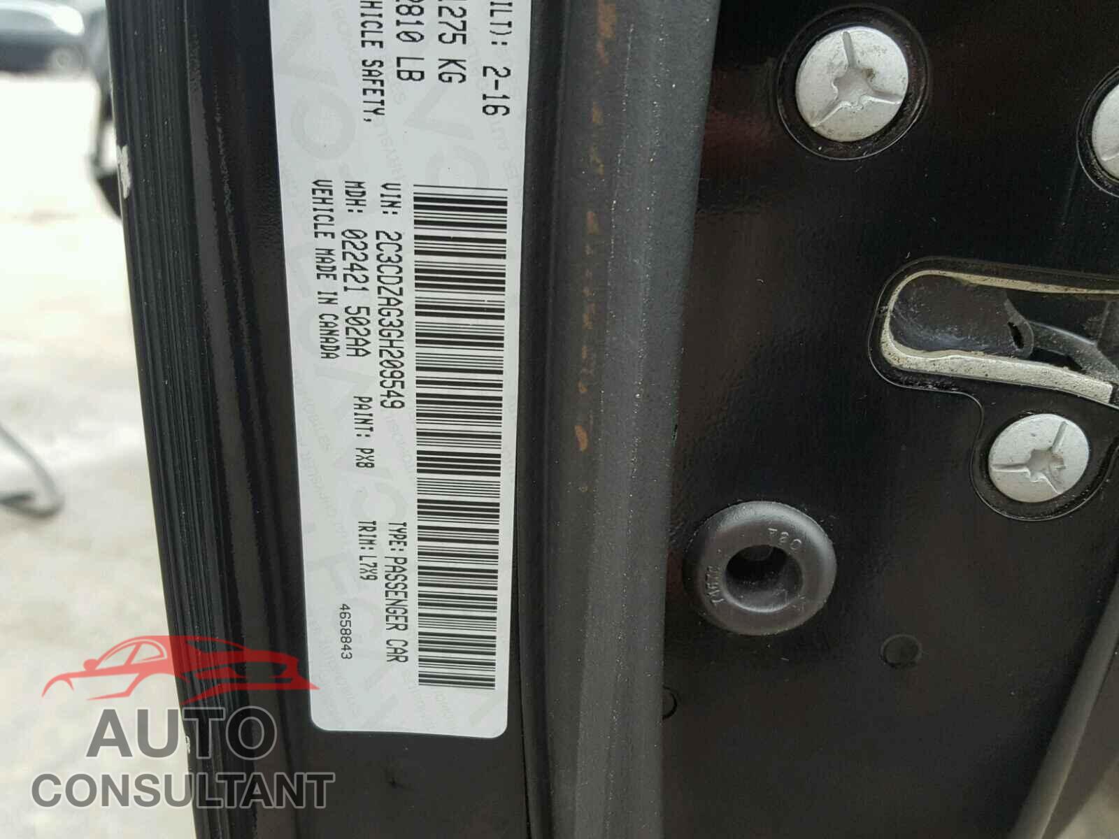 DODGE CHALLENGER 2016 - 2C3CDZAG3GH209549