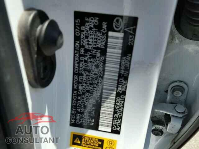 LEXUS CT 200 2015 - JTHKD5BH6F2249976