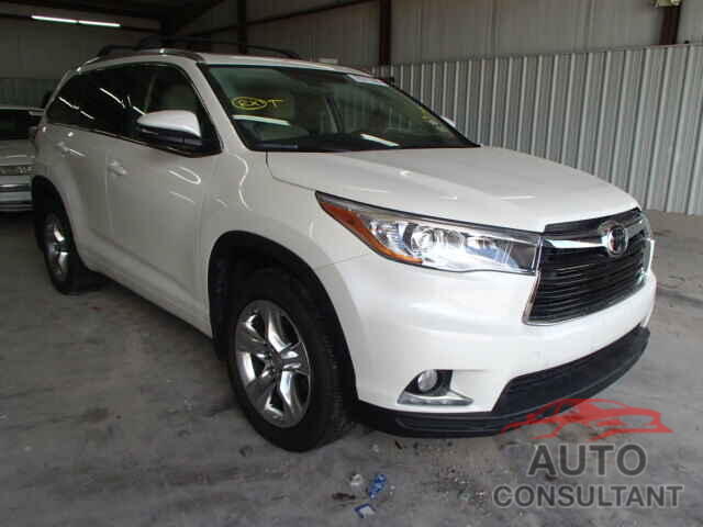 TOYOTA HIGHLANDER 2015 - 5TDDKRFH5FS087218