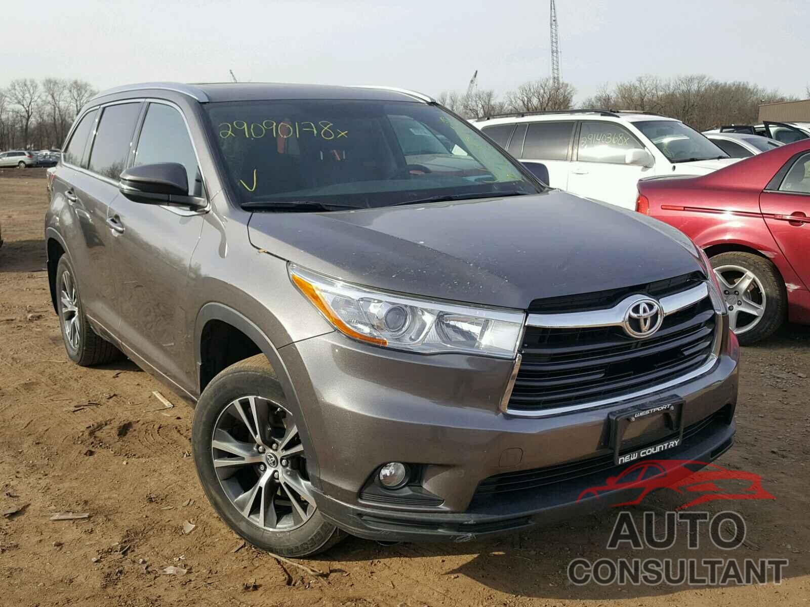 TOYOTA HIGHLANDER 2016 - 5TDJKRFH5GS340879