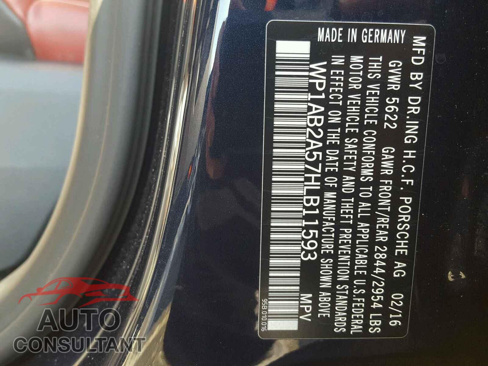 PORSCHE MACAN 2017 - WP1AB2A57HLB11593