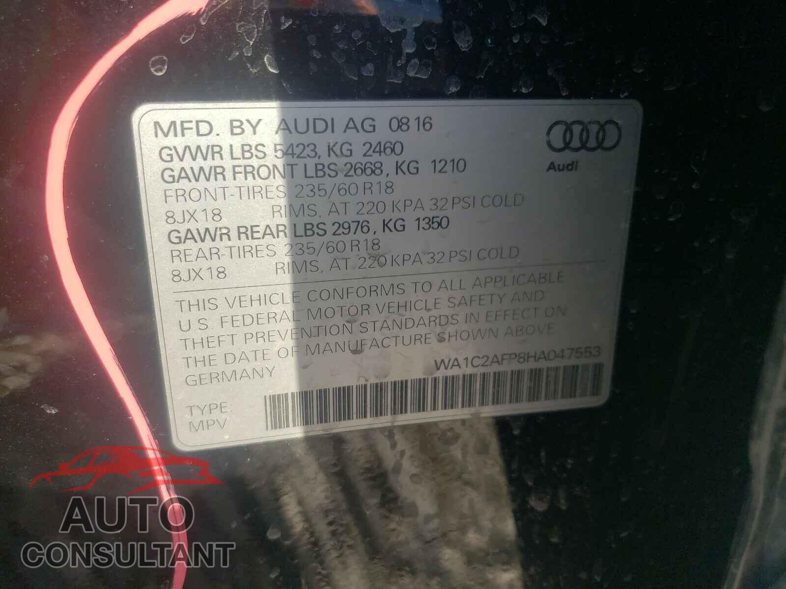 AUDI Q5 2017 - WA1C2AFP8HA047553