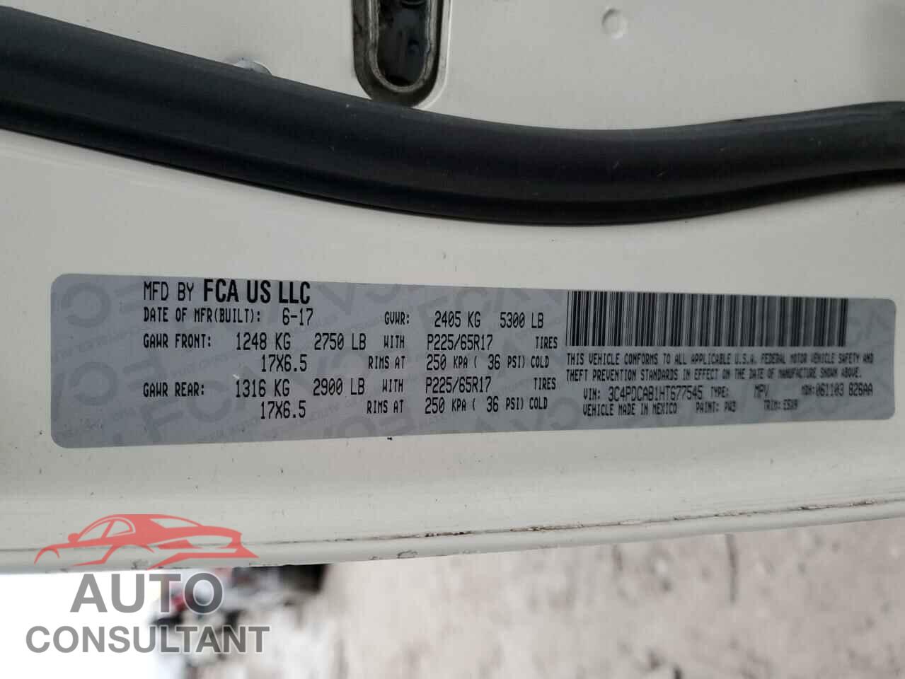 DODGE JOURNEY 2017 - 3C4PDCAB1HT677545