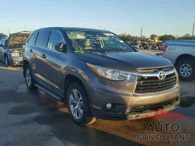 TOYOTA HIGHLANDER 2015 - 5TDZKRFH0FS084832