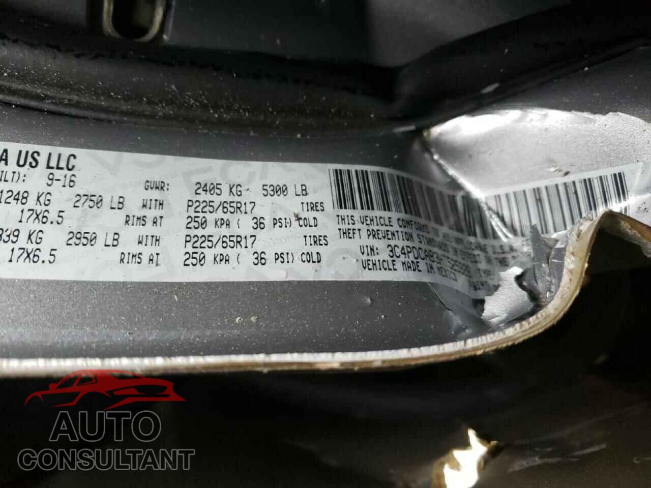 DODGE JOURNEY 2017 - 3C4PDCAB3HT525928