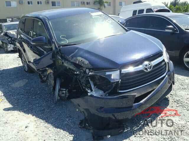 TOYOTA HIGHLANDER 2016 - 5TDZARFH0GS022559
