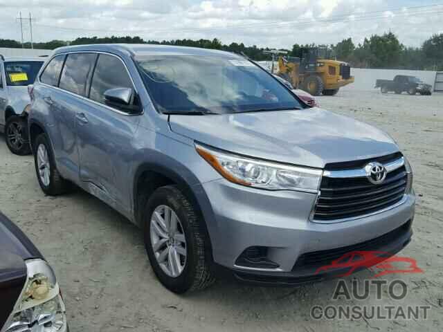 TOYOTA HIGHLANDER 2016 - 5TDZARFHXGS017742