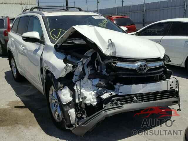 TOYOTA HIGHLANDER 2016 - 5TDDKRFH9GS288640