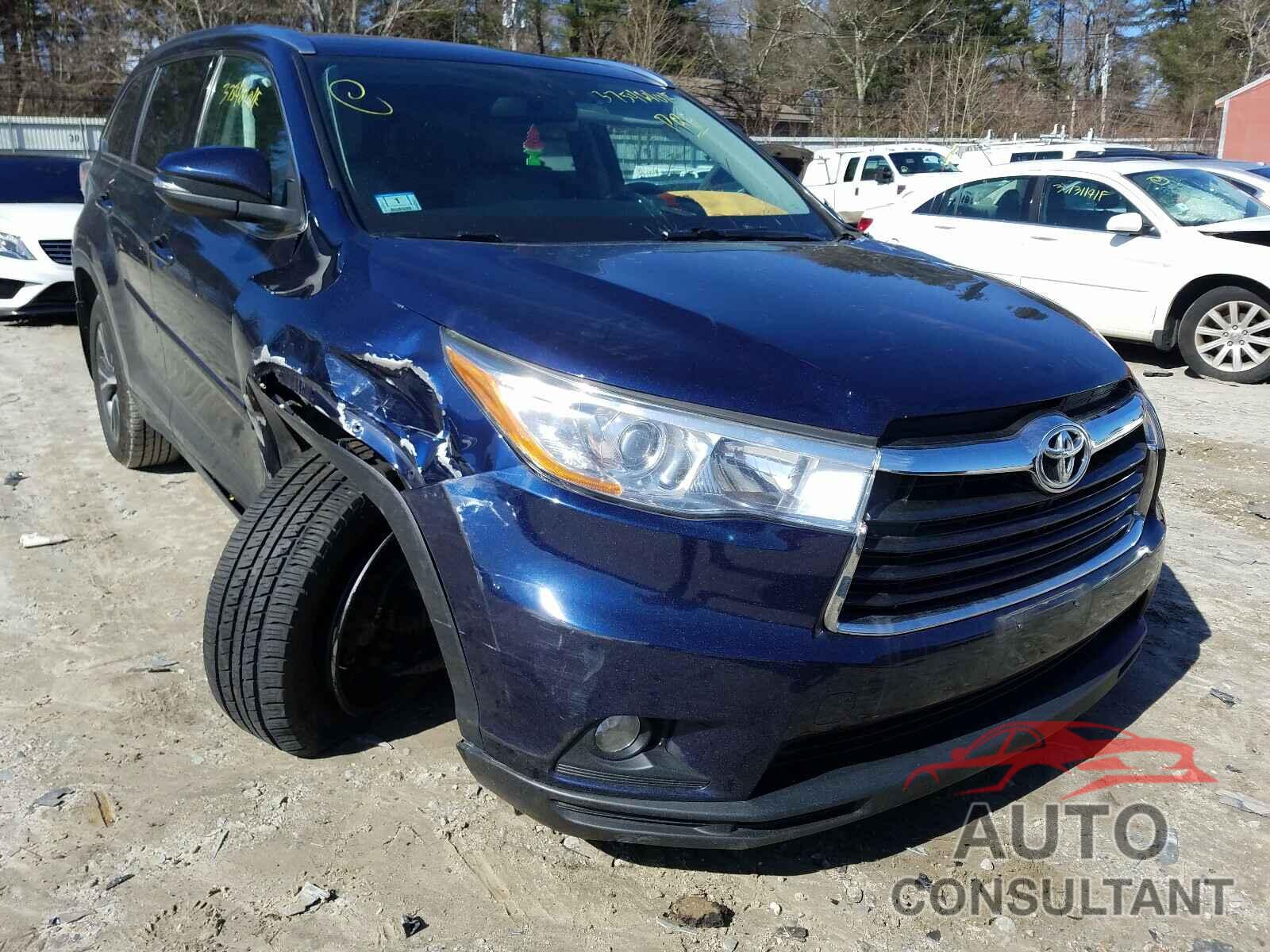 TOYOTA HIGHLANDER 2016 - 5TDJKRFH2GS331606