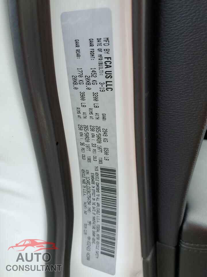 DODGE DURANGO 2019 - 1C4RDJDG3KC754794